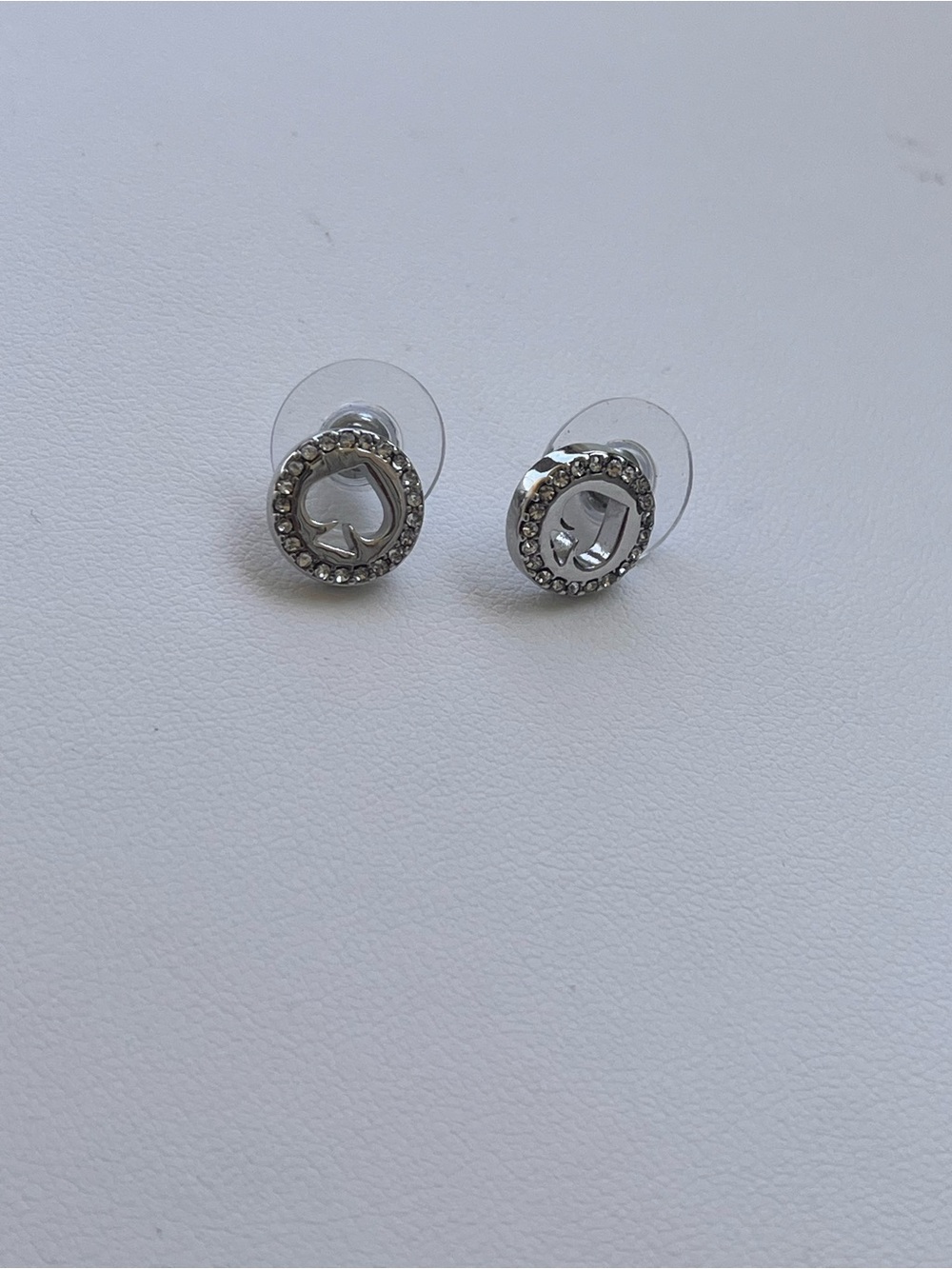 kate spade Lavender Crystal Spade Circle Stud Earrings - Picture 5 of 6
